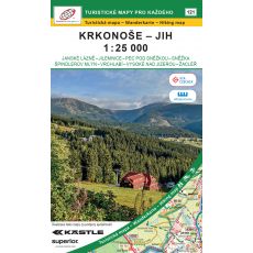 Krkonoše – jih 1 : 25 000 (2026, GOL_121), turistická mapa pro celoroční užití, papír