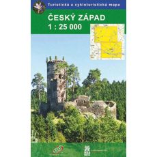 Český západ 1:25 000, turistická mapa Geodézie On Line