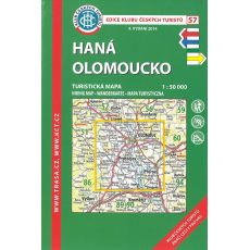 Haná - Olomoucko 1:50 000, KČT, turistická mapa