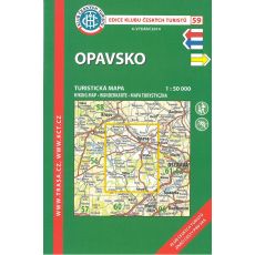 Opavsko 1:50 000, KČT, turistická mapa