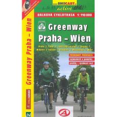 Greenway - Praha - Wien 1:110 000, dálková cyklotrasa, SHOCART