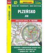 415 Plzeňsko jih, turistická mapa 1:40 000, Shocart