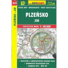 415 Plzeňsko jih, turistická mapa 1:40 000, Shocart