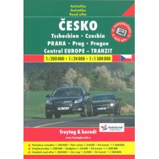 Česká republika, Evropa Tranzit 1:200 000, autoatlas Freytag & Bernd